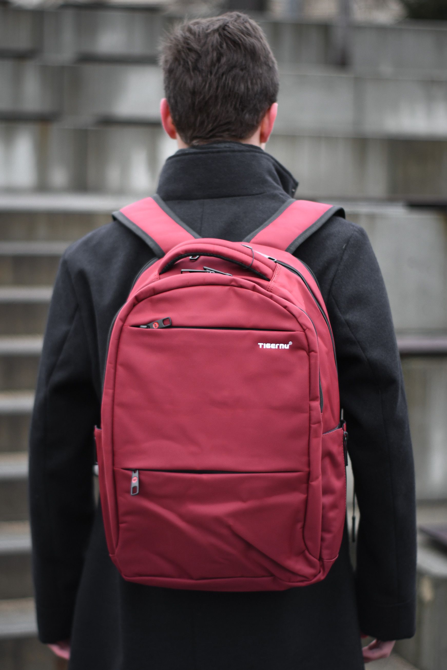 Unisex studentský batoh Tigernu 3032A Červený 26 l - obrázek 2