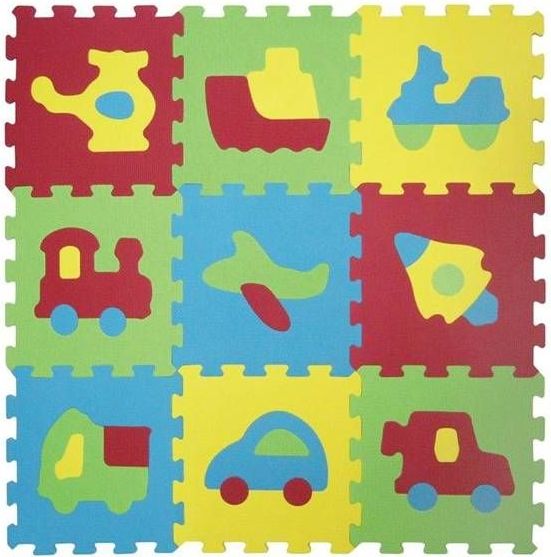Pěnové puzzle na zem 84x84 cm Ludi doprvaní prostředky - obrázek 1