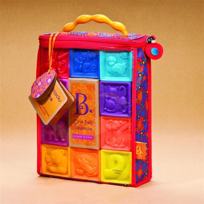 Kostky B-Toys One Two Squeeze - obrázek 1