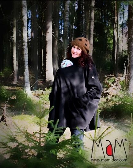 Pončo MaM Aiska Černá - obrázek 1