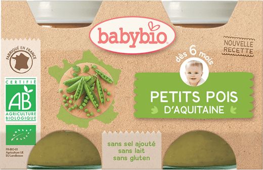 BabyBio příkrm brambory s hráškem 2x130g - obrázek 1
