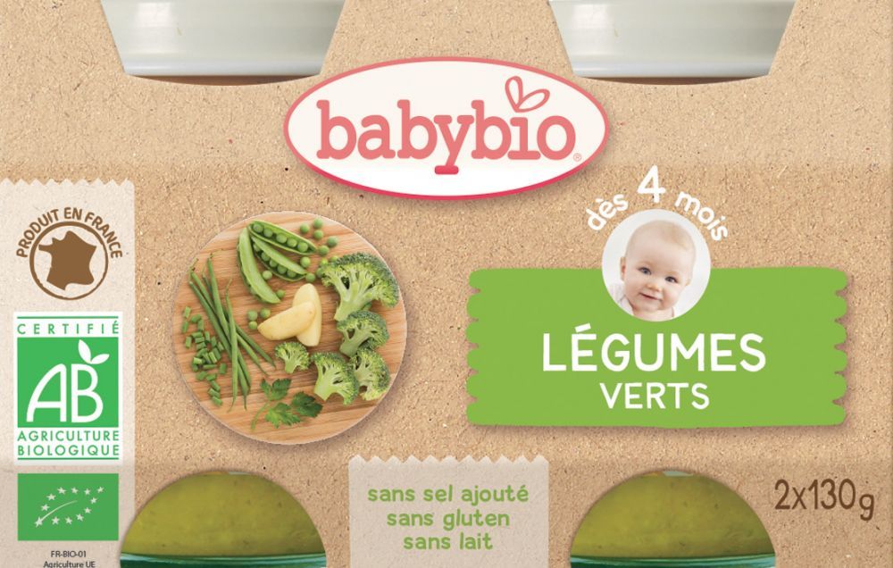 BabyBio příkrm zelená zelenina 2x130g - obrázek 1