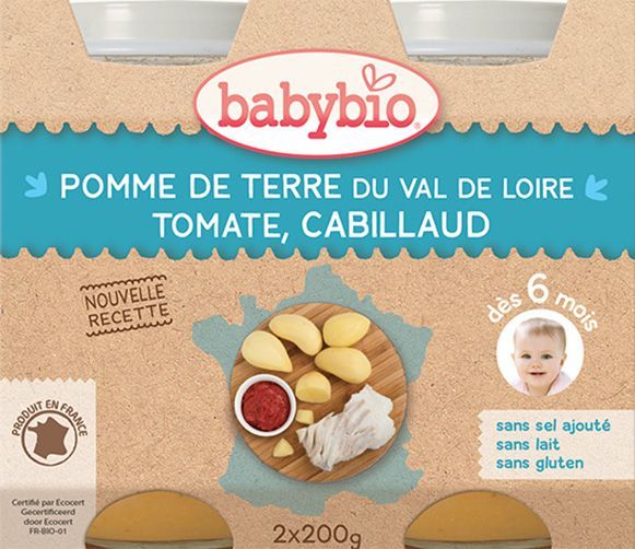 BabyBio menu brambory s treskou 2x200g - obrázek 1