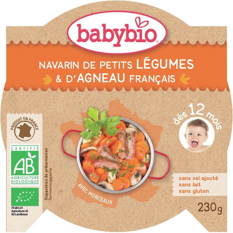 BabyBio menu dušená zelenina s jehněčím masem 230g - obrázek 1