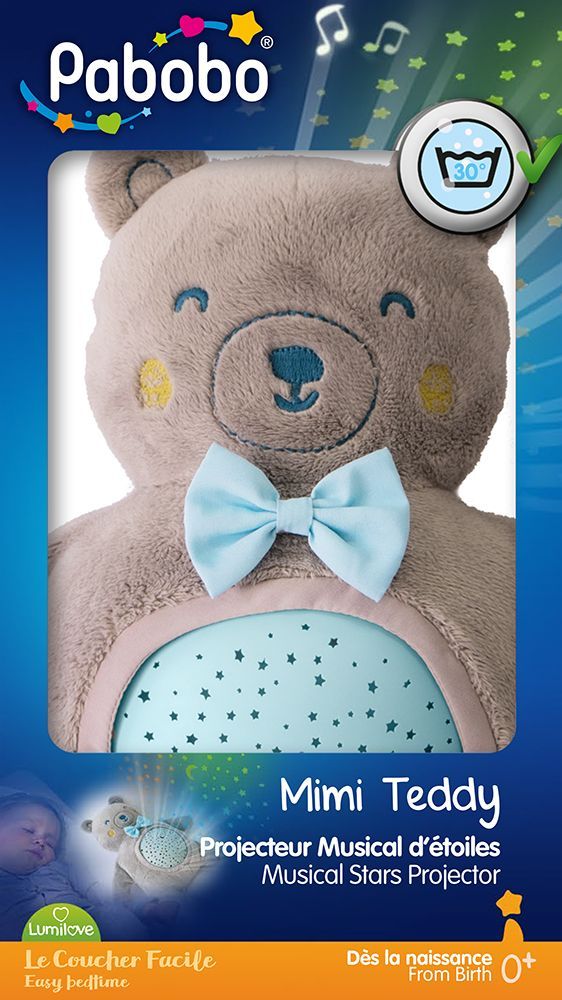 Pabobo Noční světýlko Star Projector Teddy - obrázek 2
