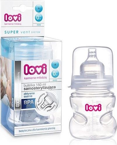 Lovi Super Vent samosterilizující Láhev 150ml bez BPA - obrázek 1