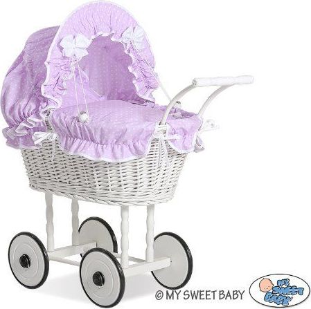 My Sweet Baby proutěný kočárek pro panenku 2 Fialová 2016 - obrázek 1