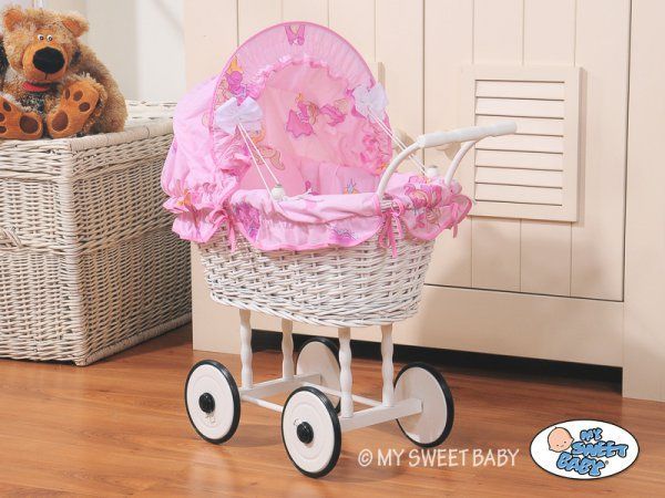 My Sweet Baby proutěný kočárek pro panenku 2 Růžové panenky 2016 - obrázek 1