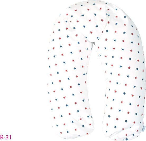Baby Matex RELAX kojící polštář bavlna 190 cm Bílé Hvězdičky R-31 - obrázek 1