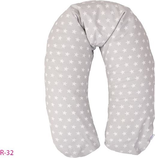 Baby Matex RELAX kojící polštář bavlna 190 cm Šedé hvězdy R-32 - obrázek 1
