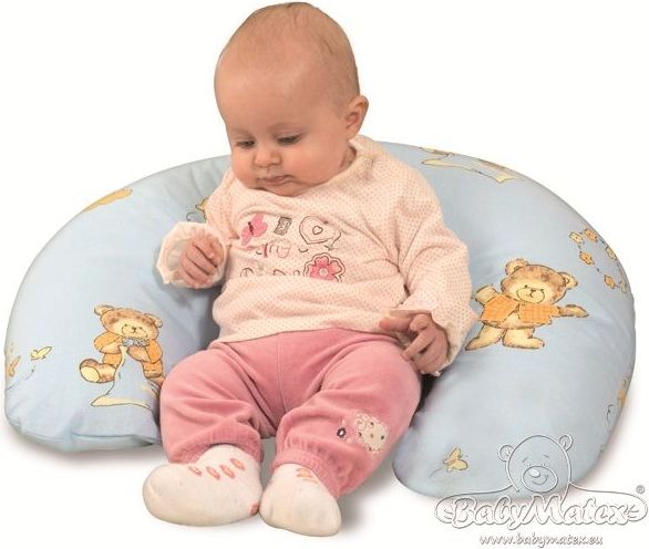 Baby Matex miniRELAX kojící polštář bavlna 140 cm Bílé puntíky R-26 - obrázek 1
