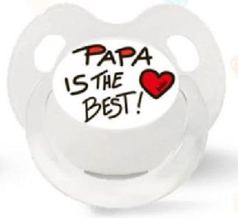 Šidítko anatomické silikonové Bibi Papa Is The Best - obrázek 1