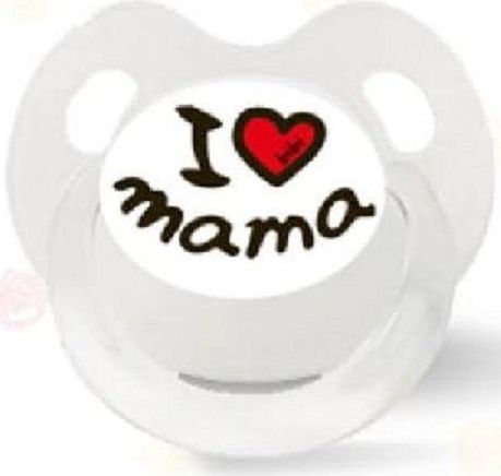 Šidítko anatomické silikonové Bibi I Love Mama - obrázek 1