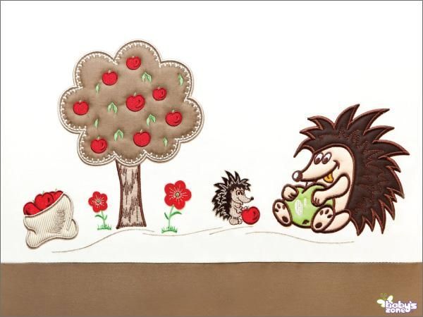 Povlečení bavlněný satén zelené Baby´s Zone Hedgehogs 3-dílné - obrázek 2