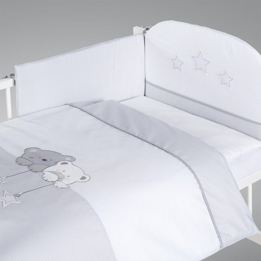 Povlečení do postýlky Klupś Star Dream šedá H186 2-Dílná - obrázek 1