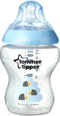 Tommee Tippee Kojenecká láhev s obrázky Tomme Tippee C2N, 2ks 260ml, 0+m modré včelky - obrázek 1
