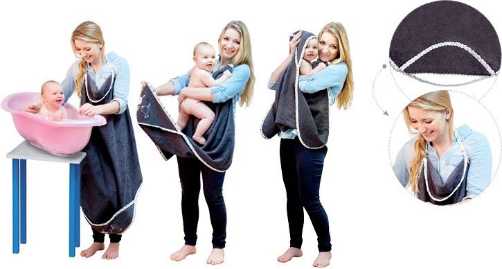 Baby Matex MAXI Plus dětská osuška s kapucí Krémová 02 - obrázek 2