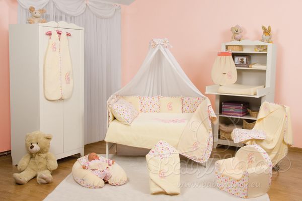 Baby Matex Best Friend povlečení jersey/plyšové-Žluté 3 dílné s nebesy - obrázek 1