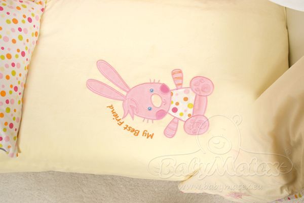 Baby Matex Best Friend povlečení jersey/plyšové-Žluté 3 dílné s nebesy - obrázek 2