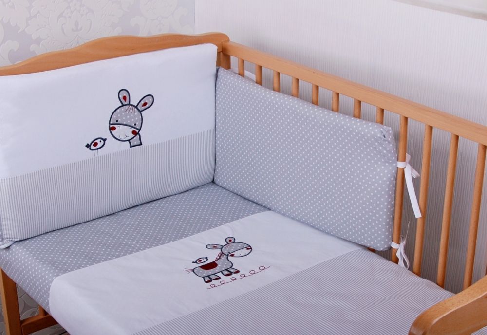 Bavlněné povlečení do postýlky Glück Oslík 3-dílné - obrázek 1
