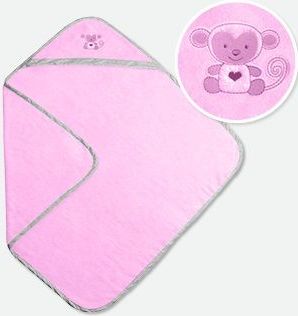 Baby Matex Maxi Bamboo osuška s kapucí Růžová 10 - obrázek 1