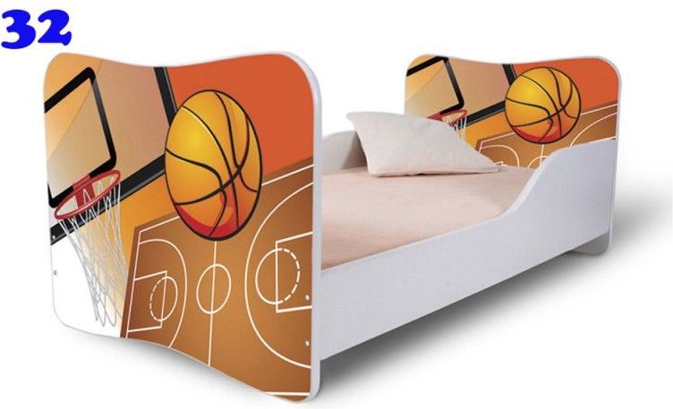 Pinokio Deluxe Butterfly Basketbal 32 dětská postel 140x70 cm - obrázek 1