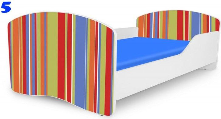 Pinokio Deluxe Rainbow Pruhy 5 dětská postel 140x70 cm - obrázek 1