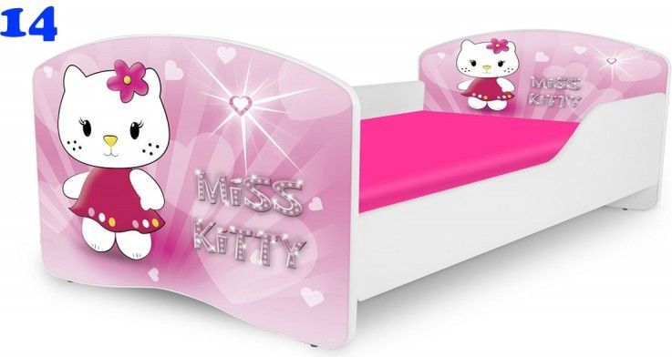 Pinokio Deluxe Rainbow Miss Kitty 14 dětská postel 160x80 cm - obrázek 1
