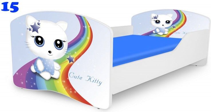 Pinokio Deluxe Rainbow Cute Kitty 15 dětská postel - obrázek 1