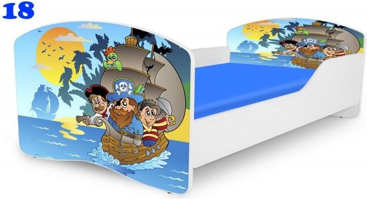 Pinokio Deluxe Rainbow Piráti 18 dětská postel - obrázek 1