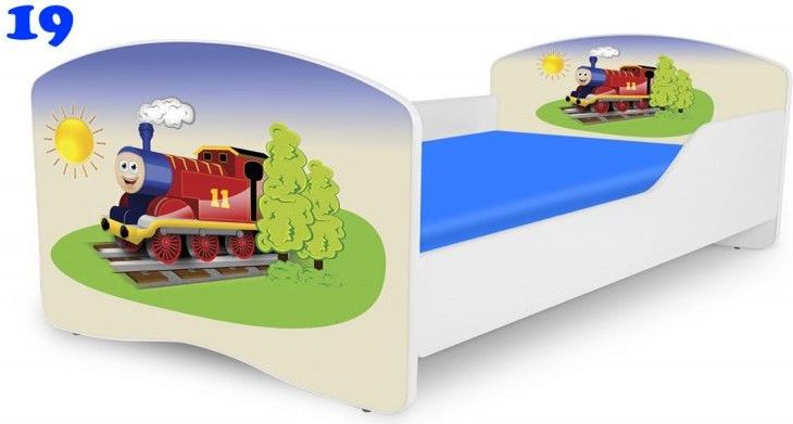 Pinokio Deluxe Rainbow Mašinka 19 dětská postel 140x70 cm - obrázek 1