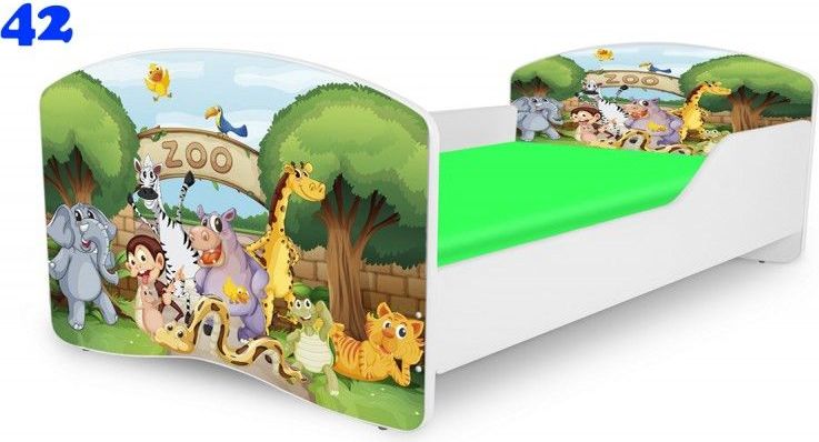Pinokio Deluxe Rainbow ZOO 42 dětská postel - obrázek 1