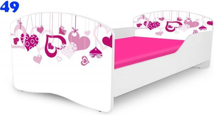 Pinokio Deluxe Rainbow Srdce 49 dětská postel 140x70 cm - obrázek 1