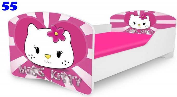 Pinokio Deluxe Rainbow Miss Kitty 55 dětská postel - obrázek 1