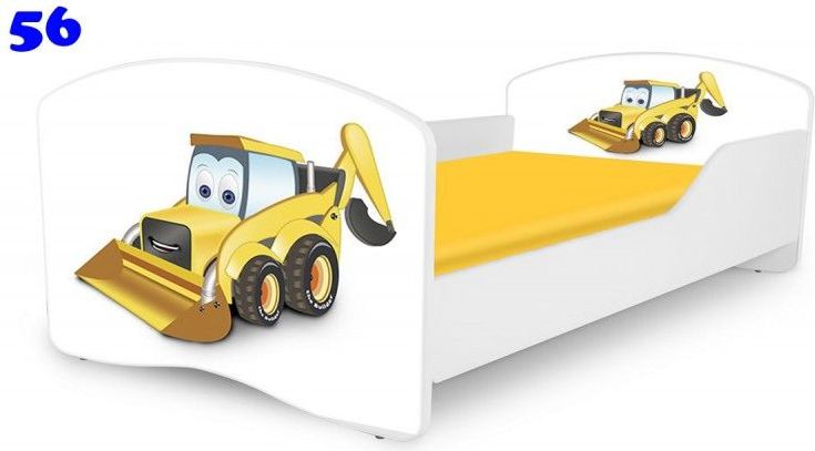 Pinokio Deluxe Rainbow Bagr 56 dětská postel 140x70 cm - obrázek 1