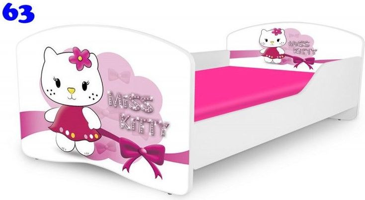 Pinokio Deluxe Rainbow Miss Kitty 63 dětská postel 140x70 cm - obrázek 1
