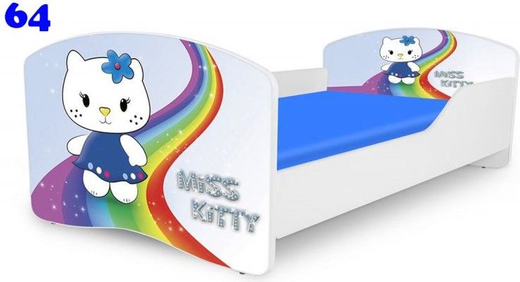 Pinokio Deluxe Rainbow Miss Kitty 64 dětská postel - obrázek 1