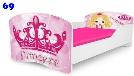 Pinokio Deluxe Rainbow Princess 69 dětská postel 140x70 cm - obrázek 1