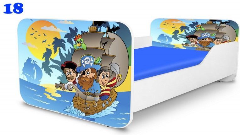 Pinokio Deluxe Square Piráti 18 dětská postel - obrázek 1