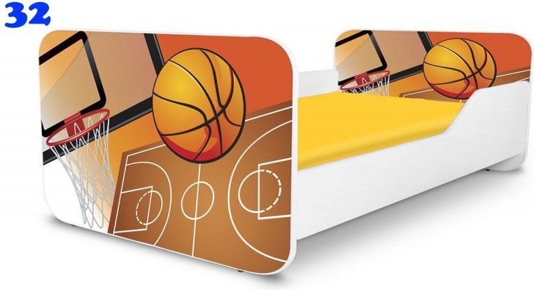 Pinokio Deluxe Square Basketbal 32 dětská postel 140x70 cm - obrázek 1