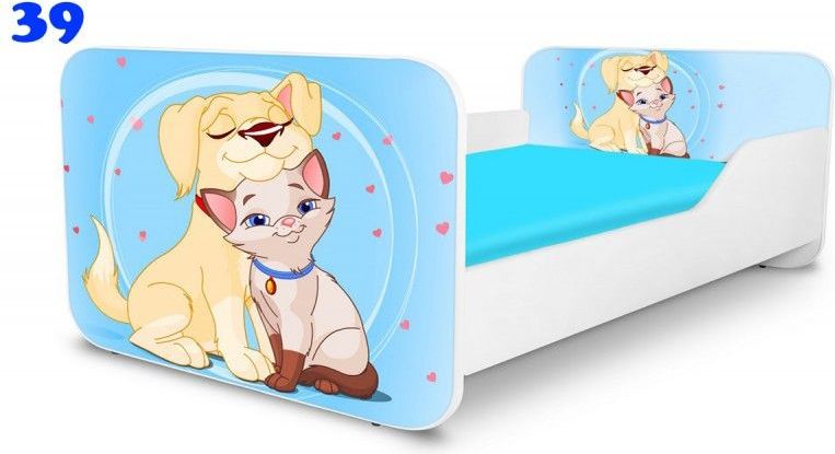 Pinokio Deluxe Square Pejsek a kočička 39 dětská postel 140x70 cm - obrázek 1