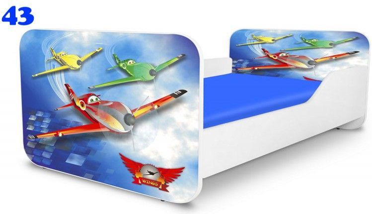 Pinokio Deluxe Square Letadla dětská postel 43 140x70 cm - obrázek 1