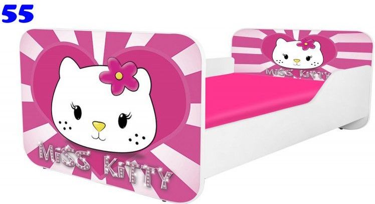 Pinokio Deluxe Square Miss Kitty 55 dětská postel 140x70 cm - obrázek 1