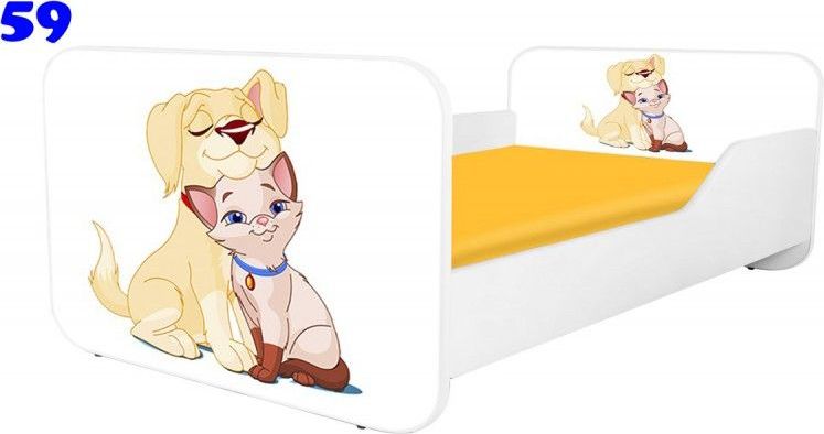 Pinokio Deluxe Square Pejsek a kočička 59 dětská postel - obrázek 1