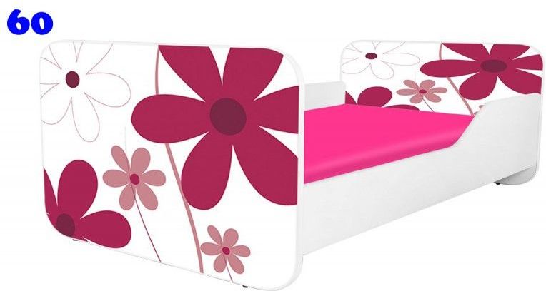 Pinokio Deluxe Square Květinky 60 dětská postel 180x80 cm - obrázek 1