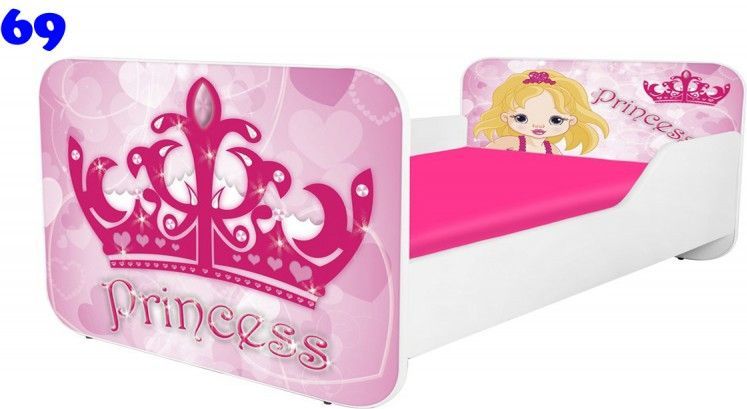 Pinokio Deluxe Square Princess 69 dětská postel 140x70 cm - obrázek 1