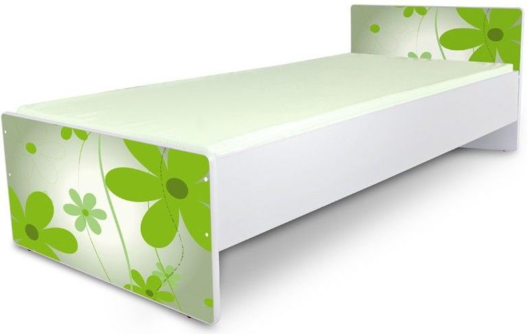 Pinokio Deluxe Classic Zelené květinky C-2 postel 180 x 80 cm - obrázek 1