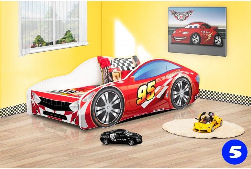 Pinokio Deluxe Závodní auto 5 dětská postel NEW - obrázek 1