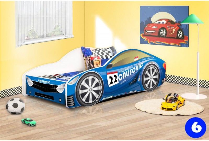 Pinokio Deluxe Závodní auto 6 dětská postel NEW - obrázek 1