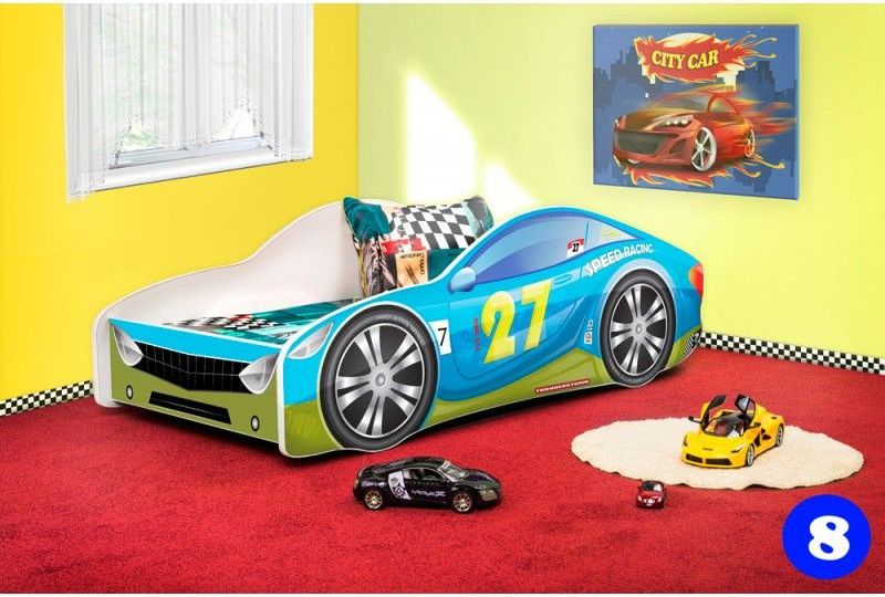 Pinokio Deluxe Závodní auto 8 dětská postel NEW - obrázek 1